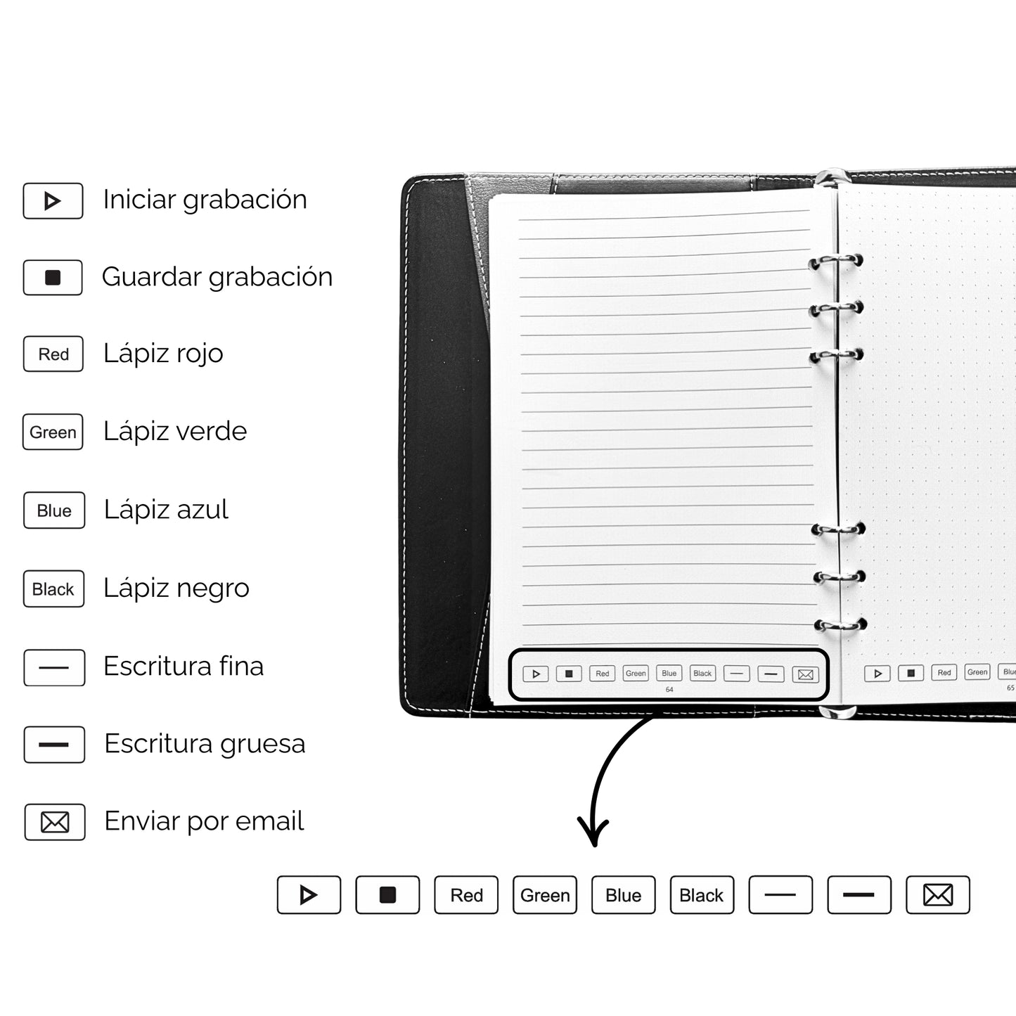 Pack de hojas de líneas (64 páginas)
