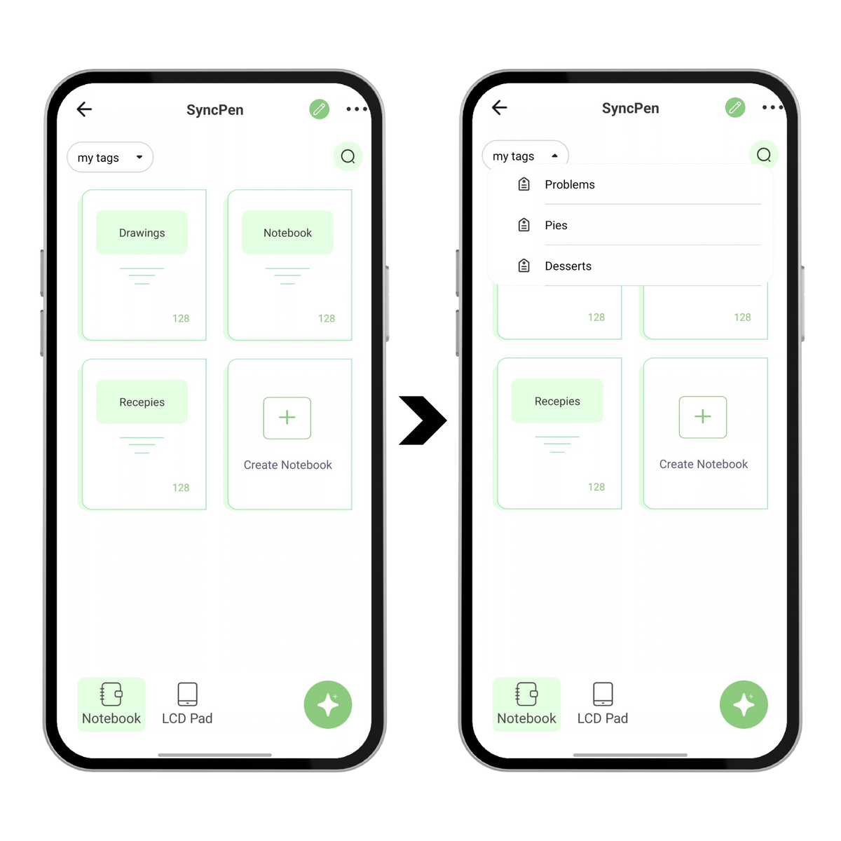 Organize and quickly locate your notes